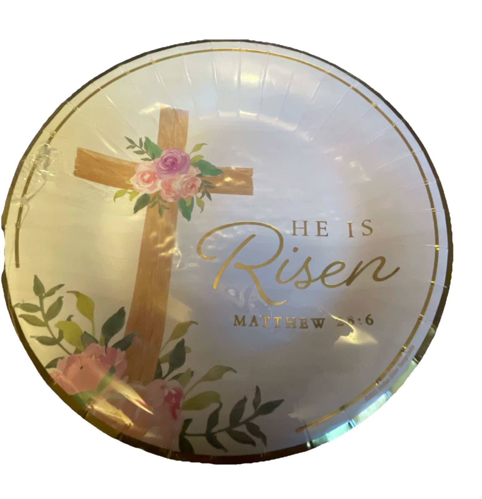 He Is Risen 20 Count Plates 7.9in