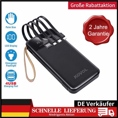 Power Bank Tragbar Schnellladegerät Externer Batterie Ladegerät Handy 90000mAh