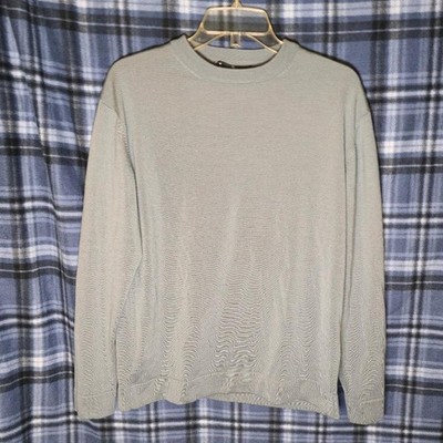 Ted Lapidus Men's Knit Pullover Sweater Crew Neck Gray M Long Sleeve