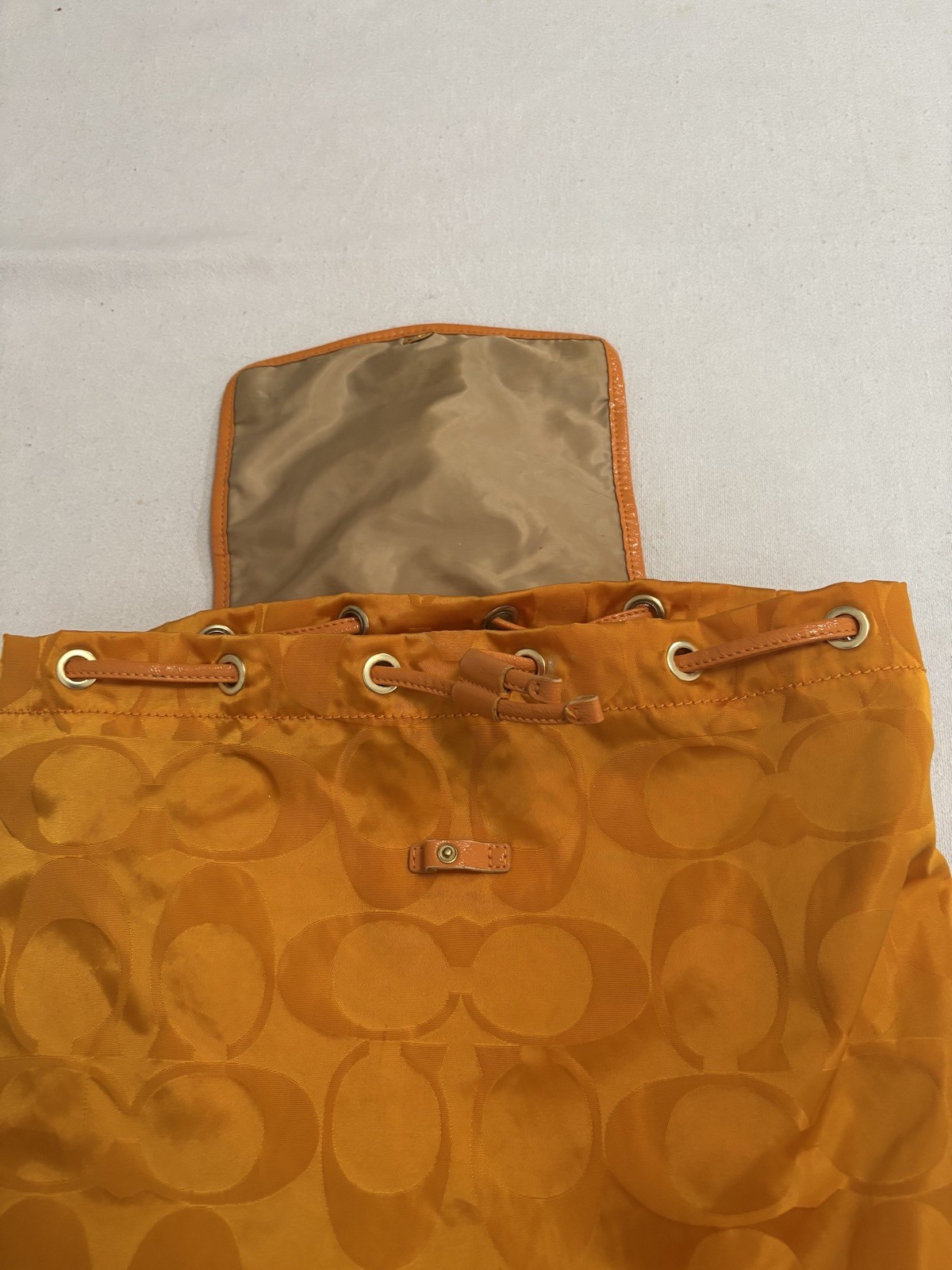 Coach Backpack Large; Bright Orange - image 3