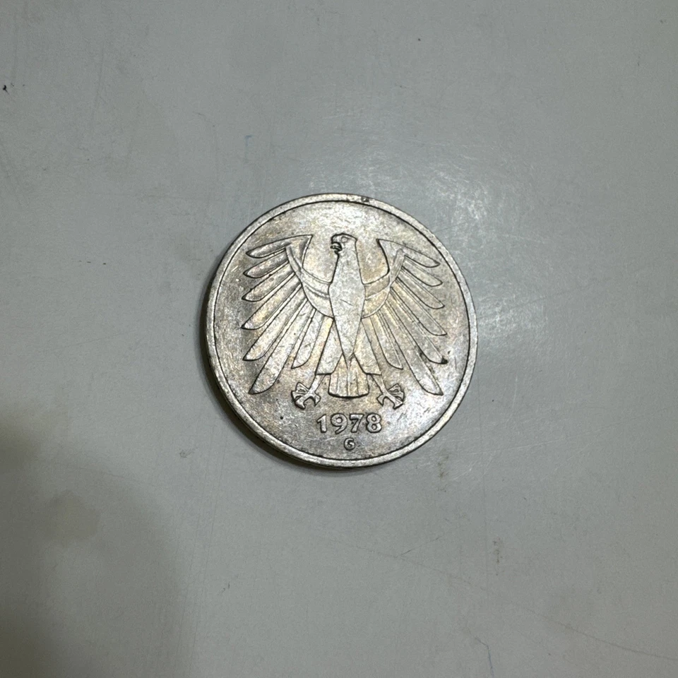 1978 Germany 5 Mark Coin, Sold as is - Image 4 of 4