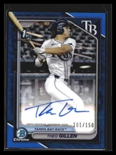 2024 Bowman Draft - Chrome Prospect Auto Theo Gillen #CPA-TG Blue Wave /150 1st