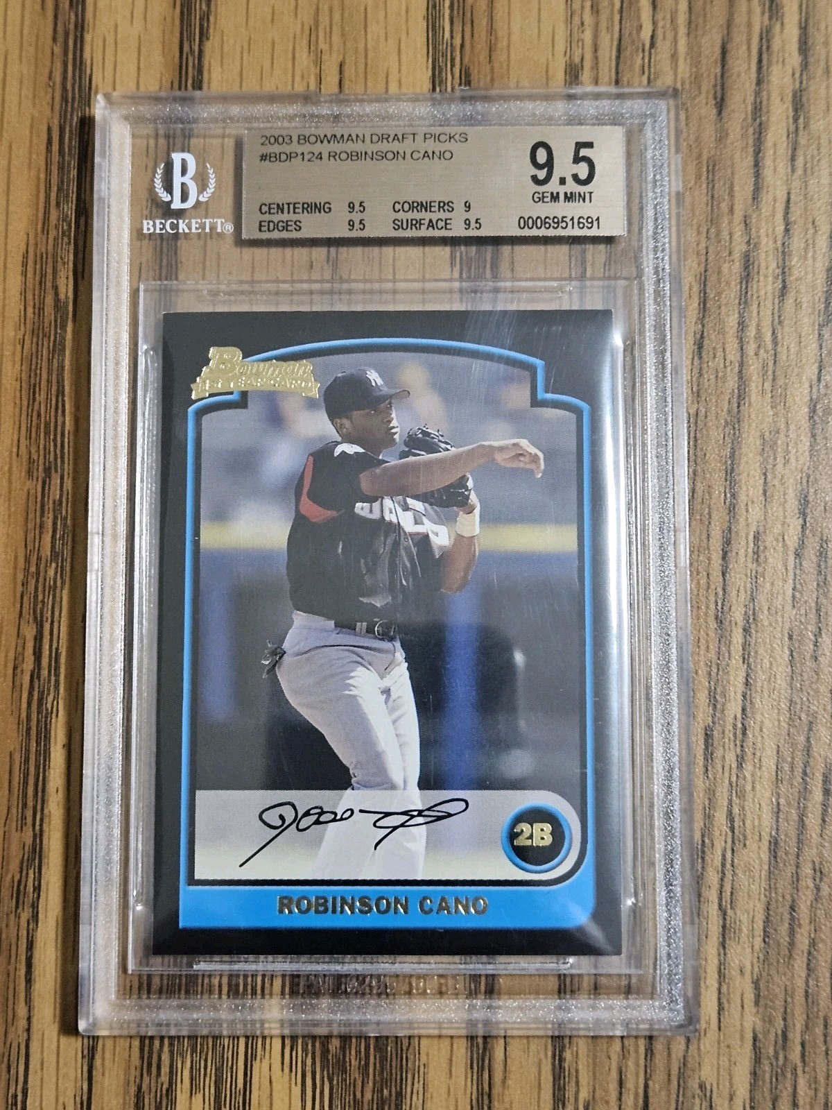 Robinson Cano 2003 Bowman Draft Picks Prospects BDP124 BGS 9.5 Gem Mint RC