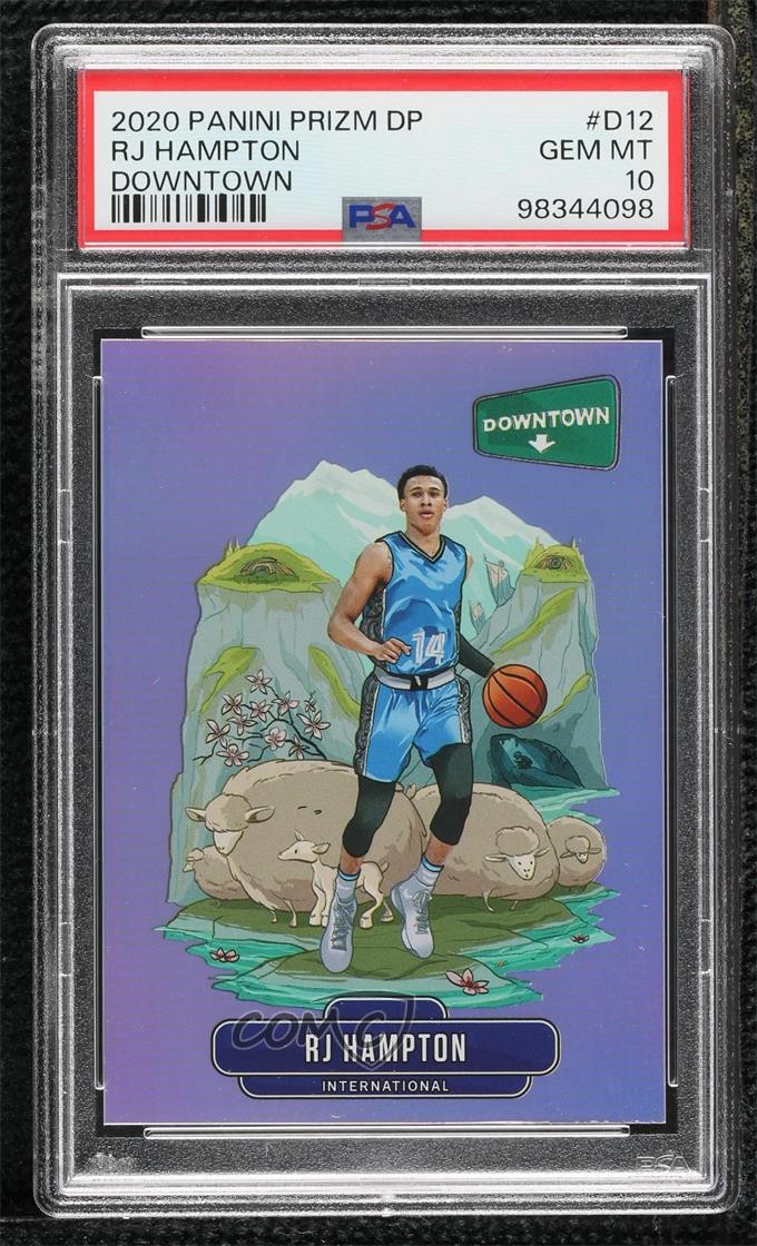 2020 Panini Prizm Draft Picks Downtown RJ Hampton PSA 10 GEM MT Rookie RC 12d3