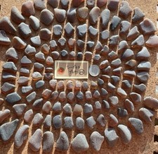 brown color mix Genuine Surf Tumbled sea glass from japan small