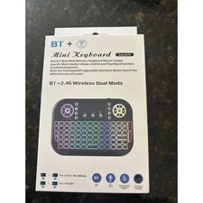 BT Plus Mini Wireless Keyboard Mouse Combo Backlit Touchpad 2.4G Dual Mods