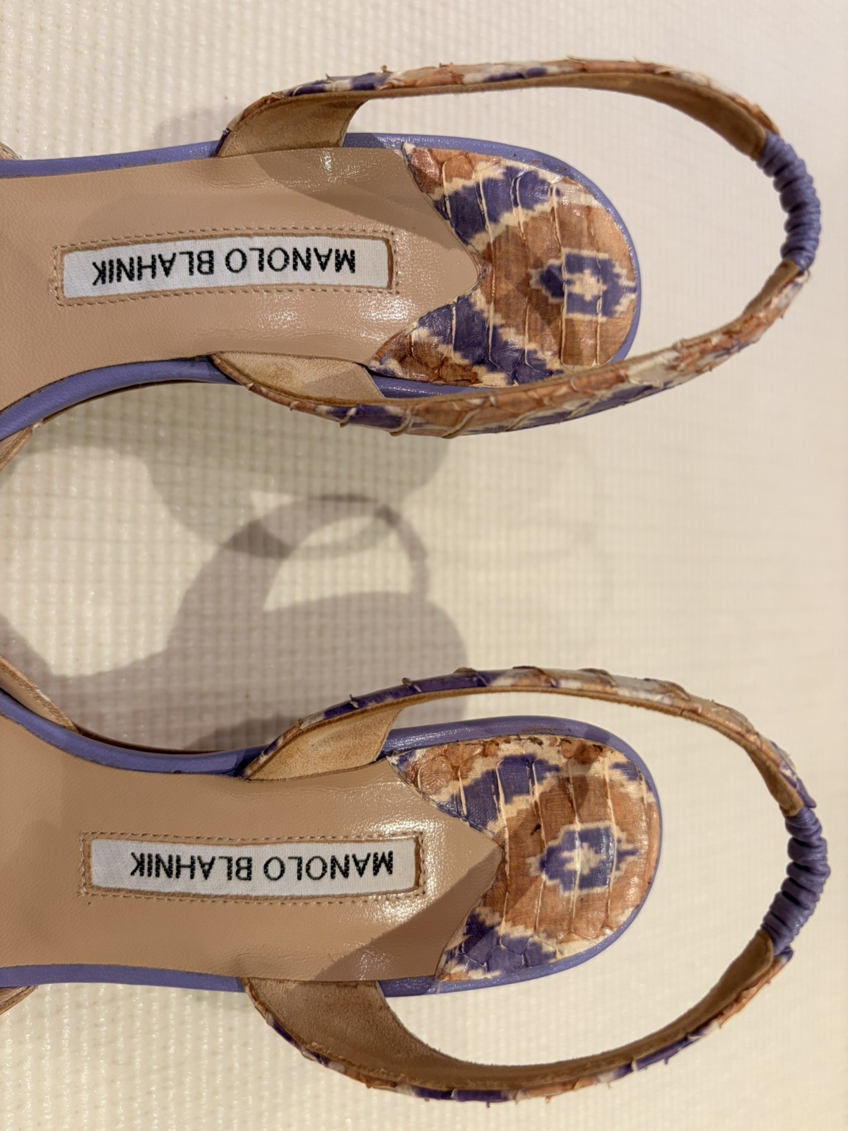 MANOLO BLAHNIK SHOES CAROLYNE  PYTHON SNAKESKIN P… - image 10