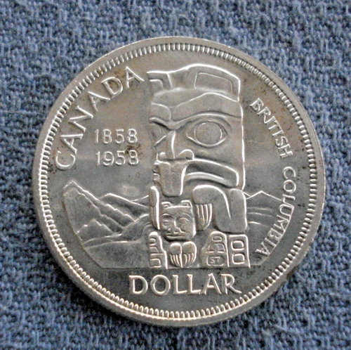 1958 Uncirculated Canadian Silver Dollar