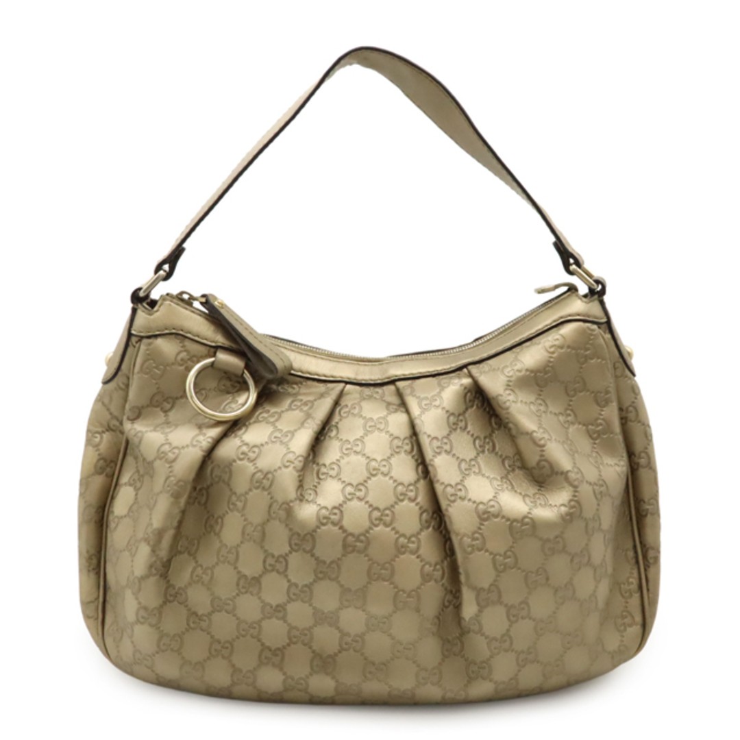 Gucci Guccisima Sookie Leather Shoulder Bag Gold Used AB 33-38cm