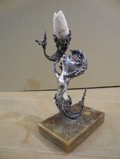 Surreale Sterlingsilbe Skulptur Figur  Aurelio Teno (1927–2013) Muschel Koralle