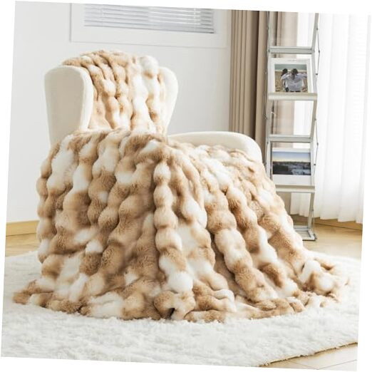Faux Fur Duvet Cover, Ultra Soft Fluffy Blanket Faux Rabbit Fur Comforter