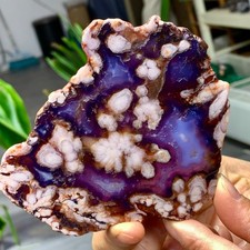 161G Natural Blue Cherry Blossom Agate Crystal Quartz Body Healing A864