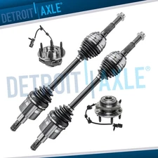 Front CV Axle Shaft Assembly + Wheel Hub Bearings for Saab 9-7x GMC Envoy
