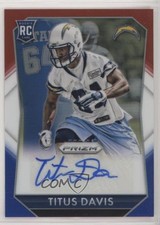 2015 Panini Prizm Rookie Signatures Red White & Blue Titus Davis #RS-TD Auto 0c2