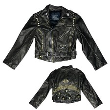 Vintage Lip Service Studded Biker Jacket From Life Unto Death Women  s Sz S