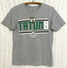 Jayson Tatum Boston Celtics 0 Men's Small Gray NBA S/S Graphic T-Shirt Tee