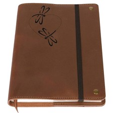 The Dragonfly Heart - Real Leather Journal  Elastic Strap  200 Lined Pages,...