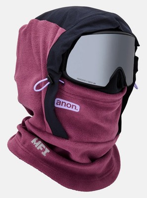 ANON MFI Fleece Helmet Hood  -  DEEP CHERRY  #237691