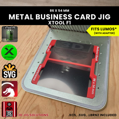 xTool F1 Metal Business Card Jig | Laser Engraving & Alignment Template