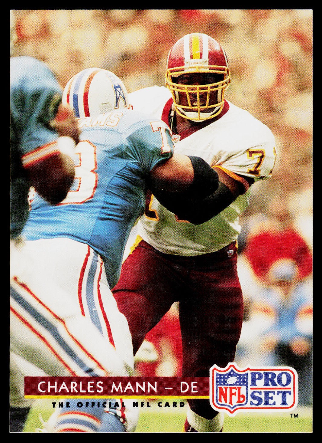 Charles Mann, 1992 Pro Set, #81, Washington Redskins,