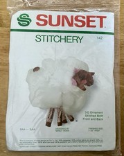 De colección 1983 Sunset JIFFY BAA-BAA OVEJA 3D X-Mas ORNAMENTO KIT, #142, NANCY ROSSI