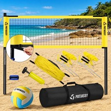 Premium Professional Volleyball Net Heavy Duty Set with Poles Ball Pump Outdoor