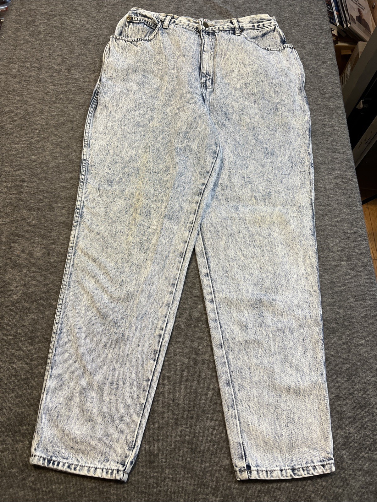 Vintage Stefano International Size 18 Acid Wash Jeans High Waist Mom Jeans
