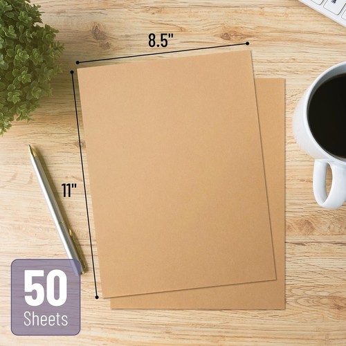 Mr. Pen- Kraft Paper Sheets, 50 Pack, 8.5" x 11", 50 Brown - Picture 2 of 9