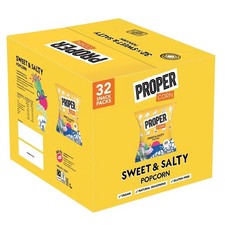 Proper corn Sweet & Salty Popcorn 32 x 14g Mixed Snack Pack Vegan Gluten Free