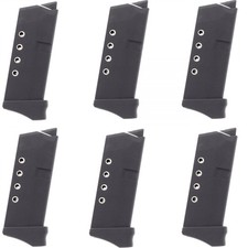 ProMag 6 Pack 6-Round Magazine for GLOCK Model 43 G43 9mm, GLK12 Black Polymer