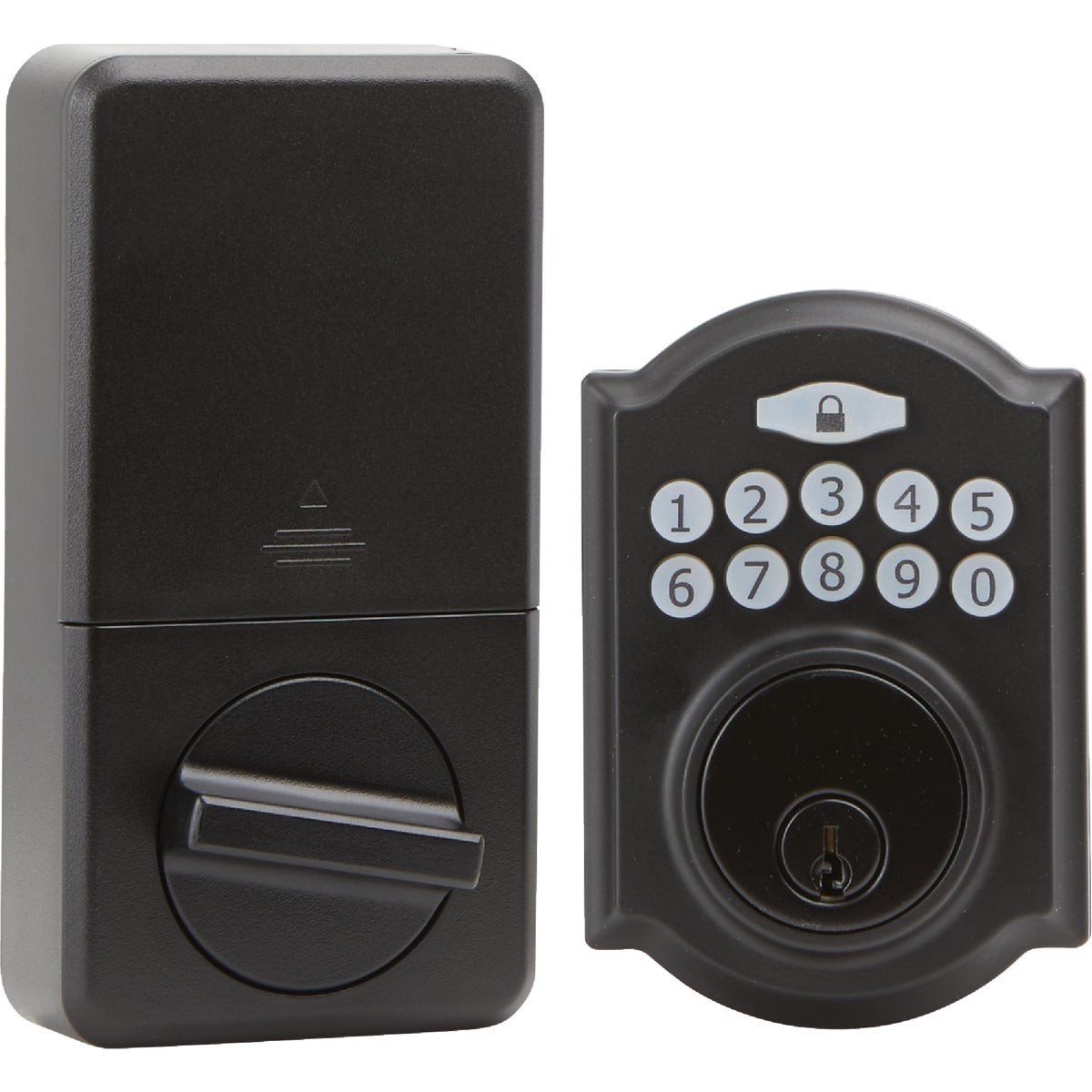 Steel Pro Electronic Deadbolt, Matte Black GA7X9D01AA Steel Pro GA7X9D01AA