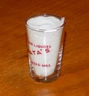 ZAPATA'S WINES & LIQUORS NUEVO LAREDO MEXICO RED LETTERING SHOT GLASS — photo 2