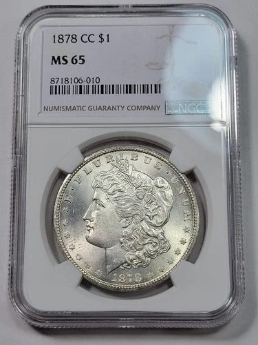 1878 CC Morgan Silver Dollar $1 NGC MS65 GEM PQ Carson City Amazing *M351