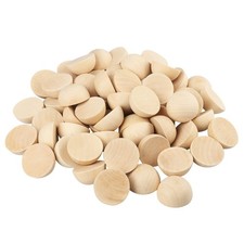 80 PCS 2 Inch Half Wood Balls, Split Wooden Spheres, 80 