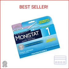 Monistat 1-Day Yeast Infection Treatment for Women, 1 Pre-Filled Tioconazole Cre