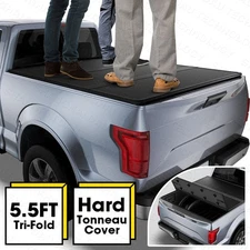 5.5FT Hard Tonneau Cover 3-Fold For 2015-2025 Ford F150 F-150 Truck Bed Cover