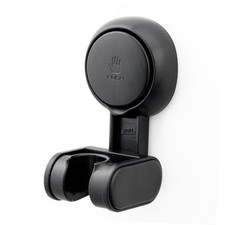 Shower Head Holder Suction,Adjustable Height Angle,Universal, Round Black