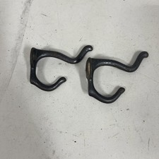 2 Antique Cast Iron coat Hooks 3x2.5  