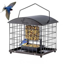 Caged Suet Feeders Squirrel-Proof, Dual-Purpose Suet Seed Wild Bird Feeders