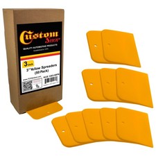 Custom Shop 3 Inch Spreaders For Auto Body Fillers Putties And Glazes - 50 Pack
