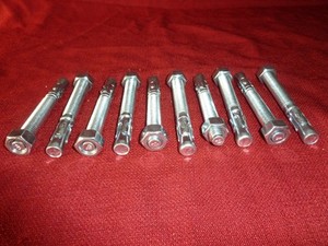 (10) Concrete Wedge Anchor Bolts 1/2 x 4 1/4" Includes Nuts