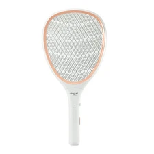 Handheld Bug Zapper Racket Electric Fly Swatter (Champagne Pink)