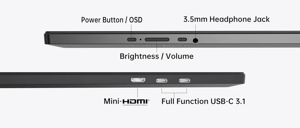 Portable 14" FHD Monitor - 1920x1200 - 16:10 Ratio - Kickstand - Plug and Play - Image 4 of 4