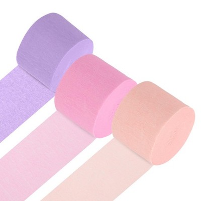 Patikil Crepe Paper Streamers, 3 Rolls Of Decorative Streamers For Birthday, We_