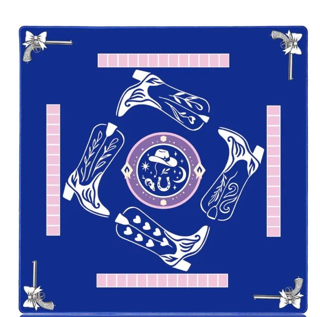 MAHJONG Mat BLUE WESTERN