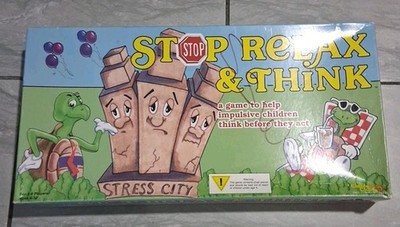 Stop Relax & Think Board Game Impulsive Behavior Therapy Complete CIB Vntg 1990