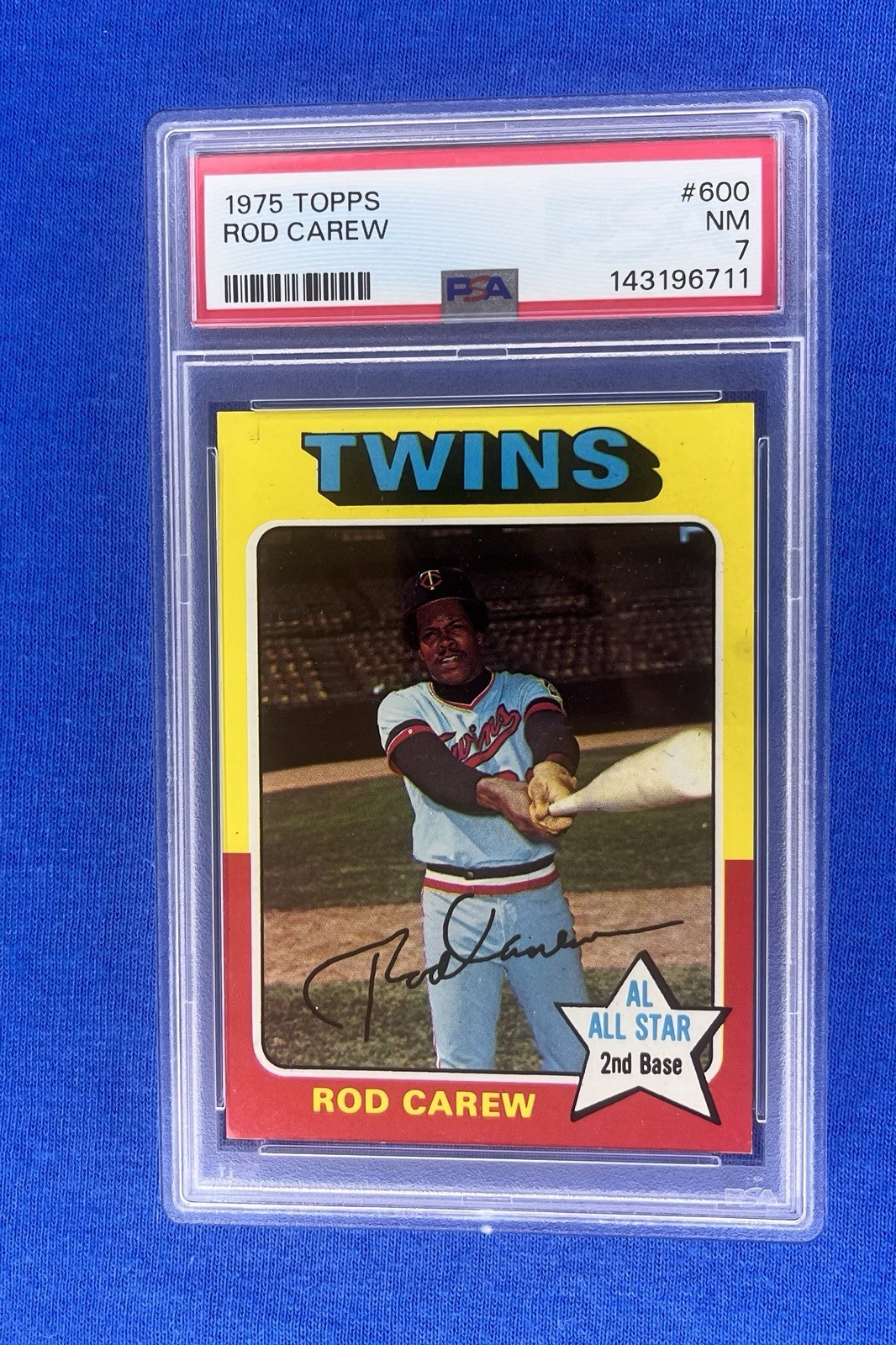 1975 Topps #600 Rod Carew PSA 7
