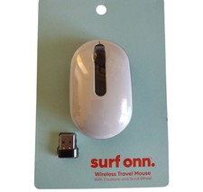 Surf onn. Wireless Travel Mouse with 3 Buttons and Scroll Wheel Wireless USB