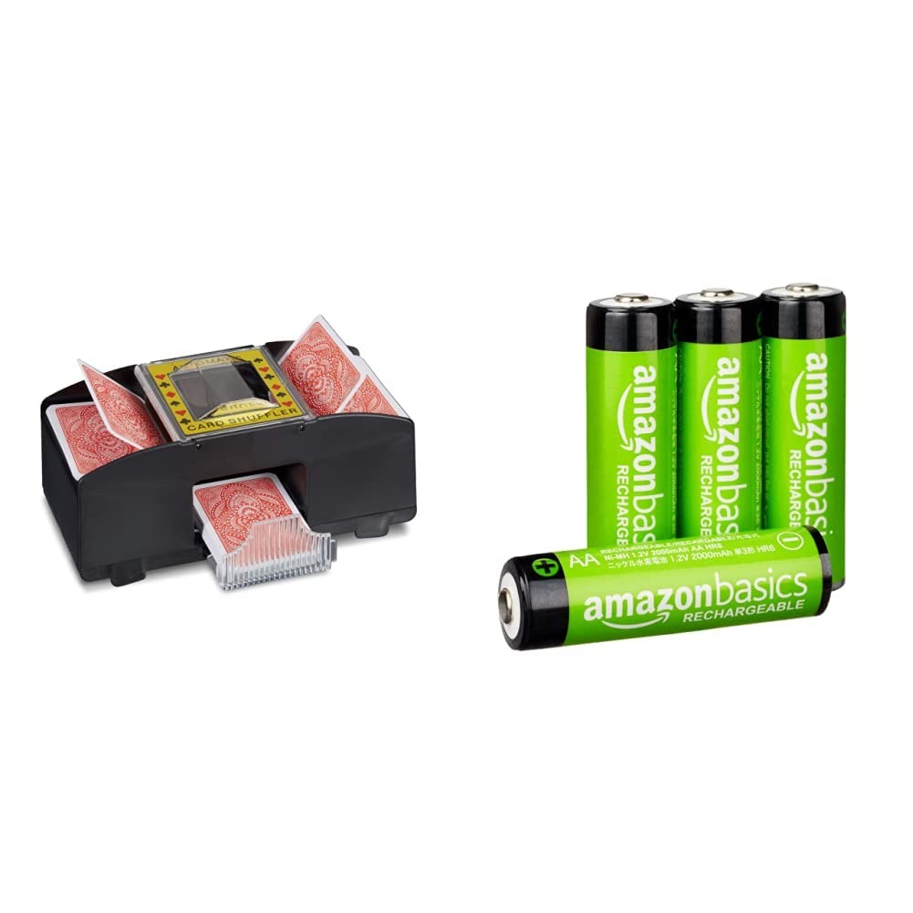 Электронная машина для перемешивания карт Relaxdays Card Shuffler с 2 колодами для перемешивания игральной машины