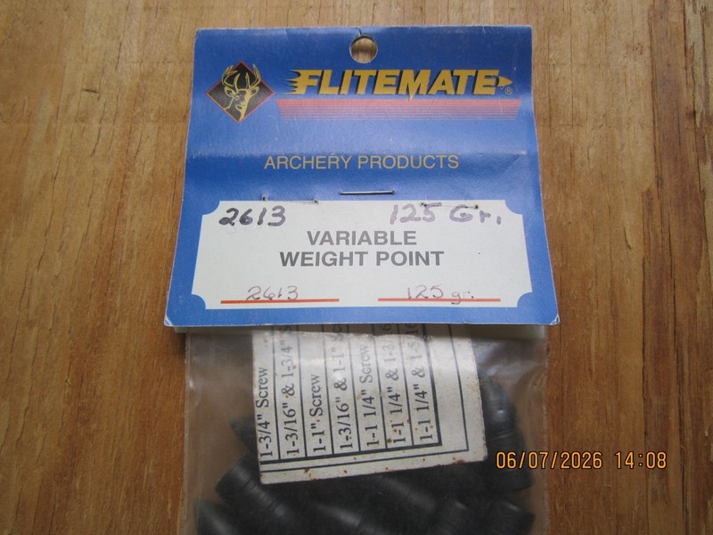 2613 125gr.  Flitemate Points